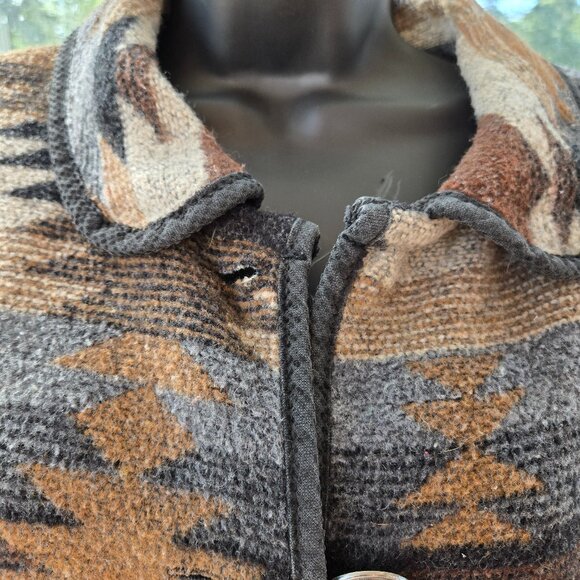 Nomadic Traders Co NTCO Southwestern wool blend button up jacket L - Picture 3 of 8